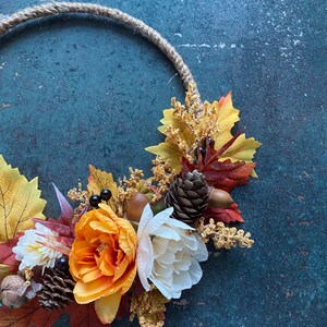 Autumn Flower Girl Hoop Bouquet Rustic Flower Girl Basket And Ring autumn-flower-girl-hoop-bouquet-rustic-flower-girl-basket-and-ring