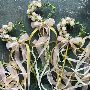 flower girl wand Magic wand Butterfly Wand flower wand fairy wand princess wand Dried flowers Boho ribbon wand blush wedding accessories