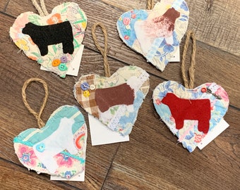 Vintage Cattle Ornaments