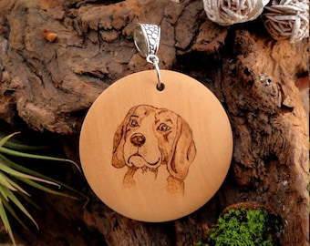 Pendentif bois de votre animal de compagnie