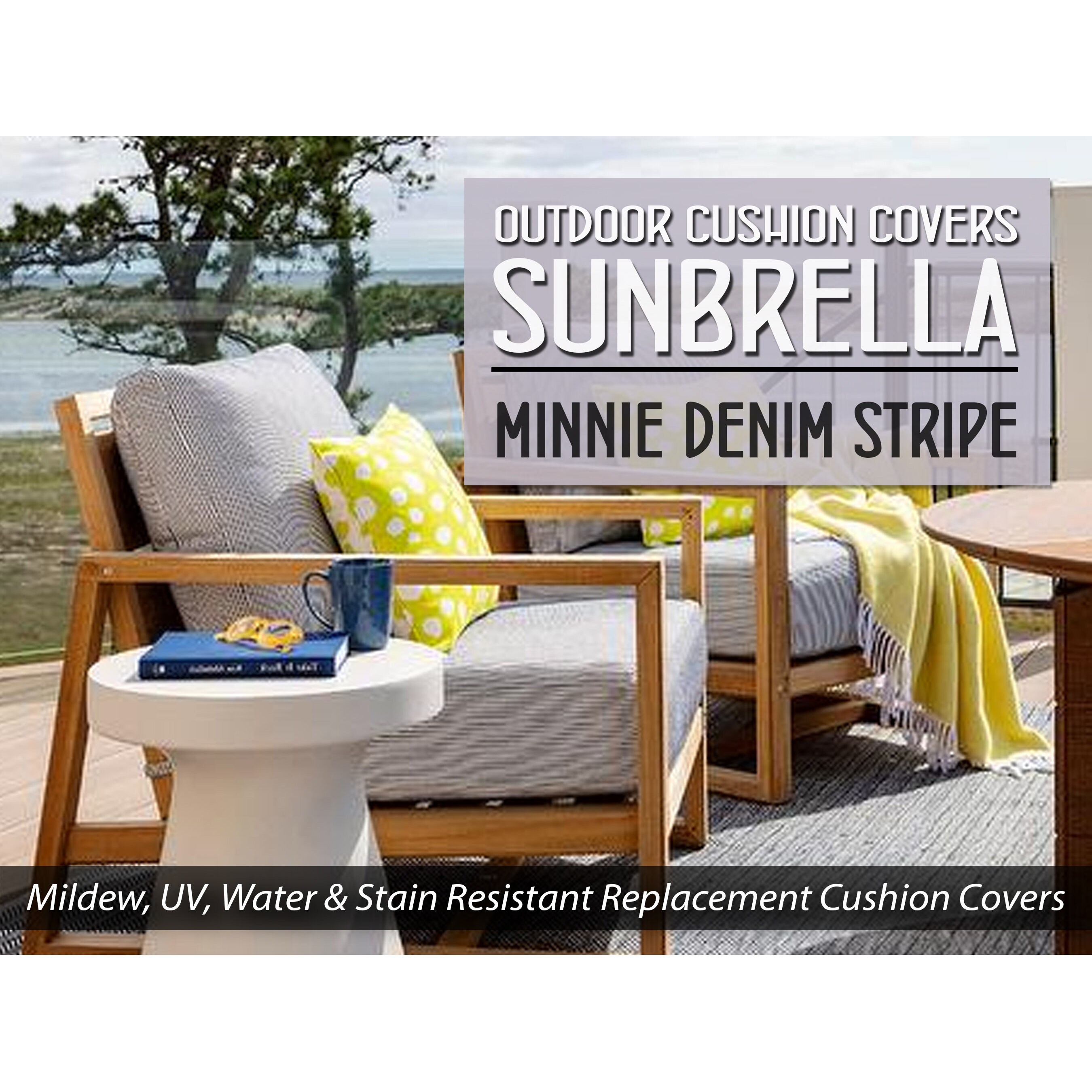Sunbrella Outdoor Cushions Overstock Sunbrella Seville Seaside - Main Image