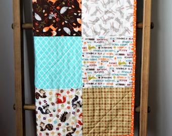 Baby quilt woodland quilt gender neutral baby bedding toddler woodland quilt woodland baby bedding handmade quilt baby girl shower gift boy