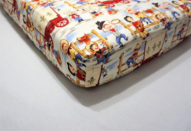 Baby Bedding Crib Sheet Retro Nursery Boy Cowboy Modern Cowpoke Theme