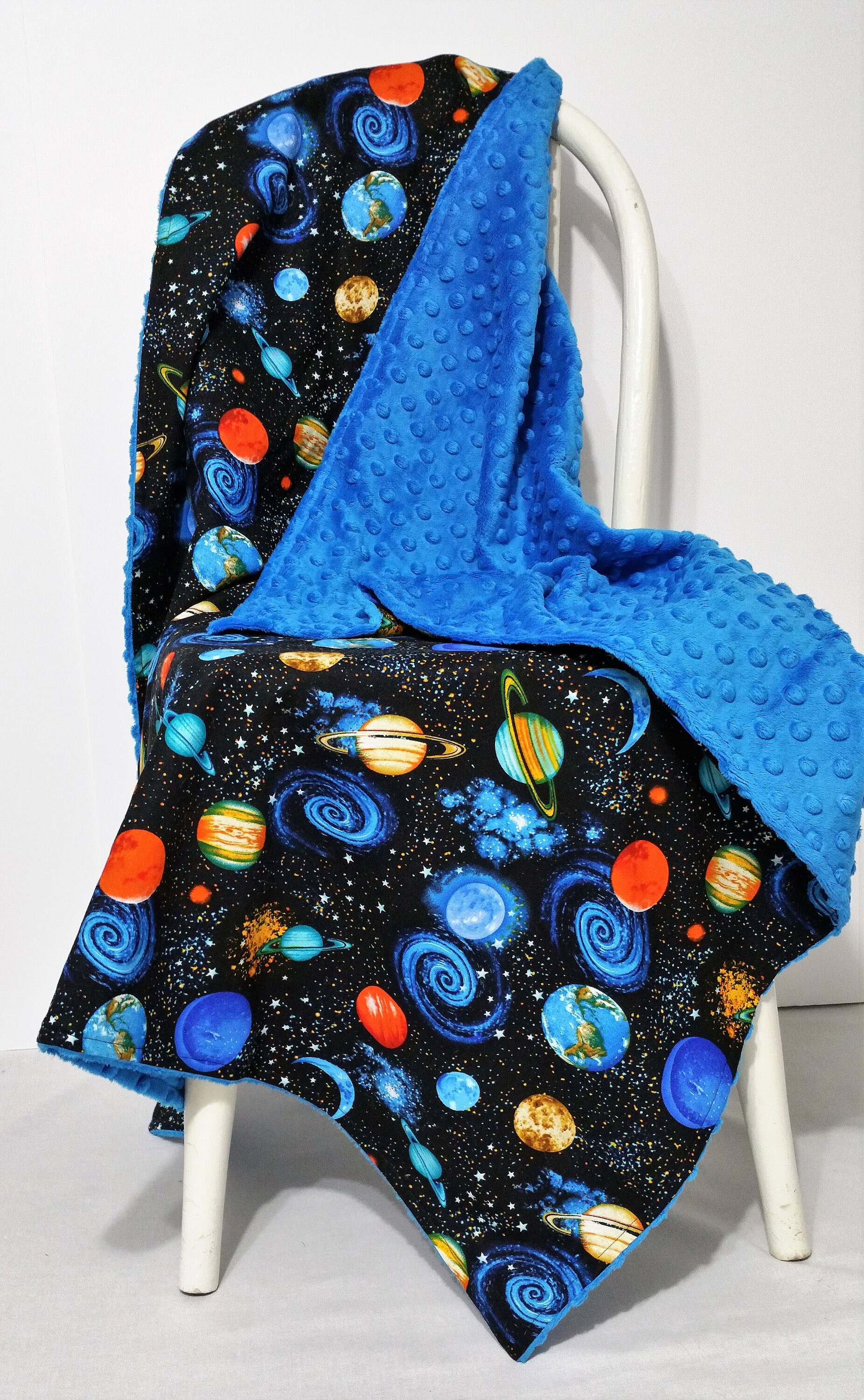 Outer space baby blanket space nursery gender neutral blanket Etsy