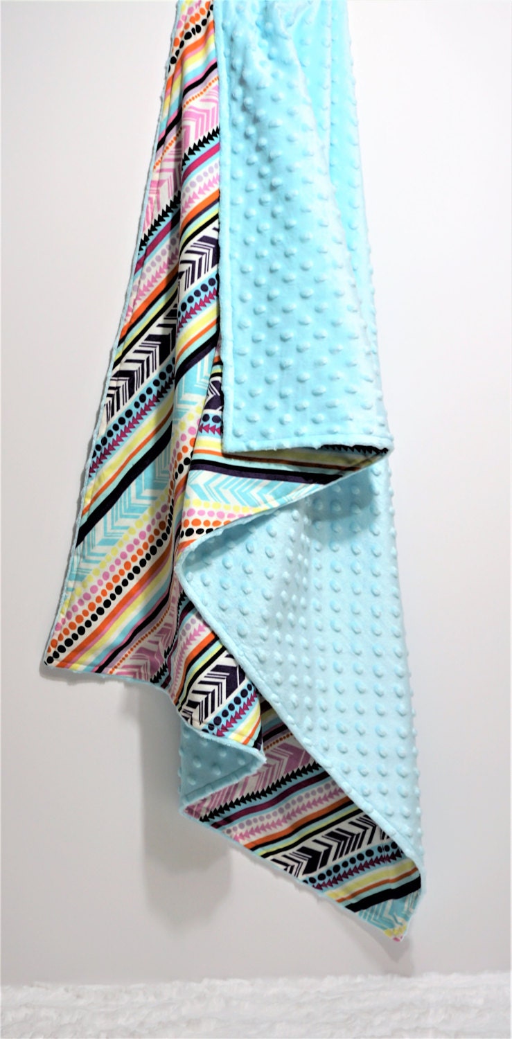 Tribal Baby Blanket aqua nursery tribal baby bedding gender Etsy