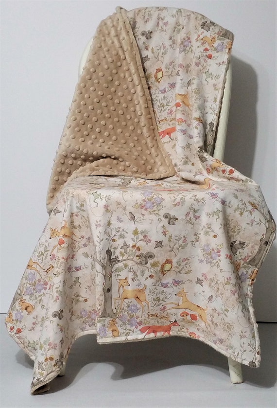 woodland nursery blanket