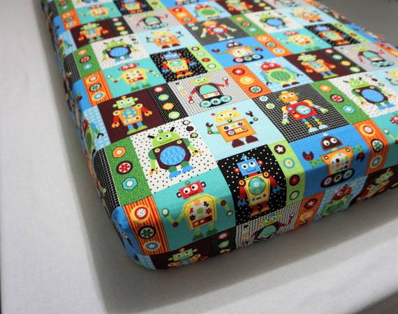 robot crib sheets