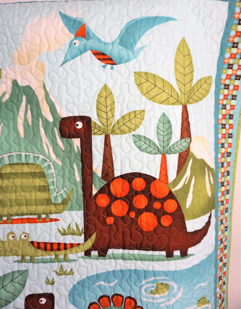 Baby Boy Quilt Dinosaur Toddler Quilt Dinosaur Bedding Toddler Etsy