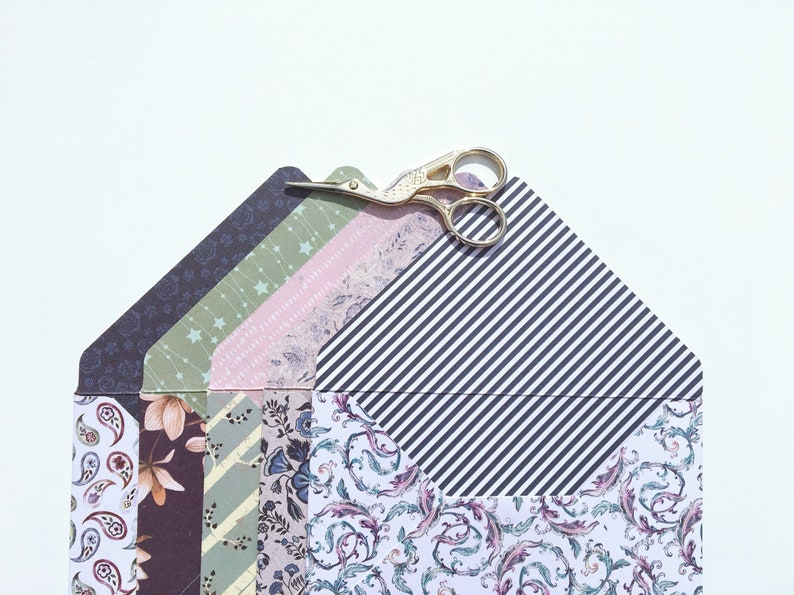 Scrap Booking Pen Palling Floral Summer Vintage Style C6 Sized Envelopes Wedding Invitation Snail Mail