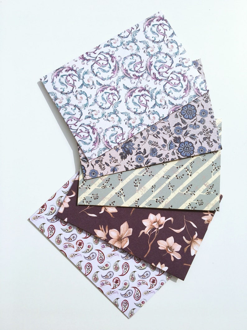 Scrap Booking Pen Palling Floral Summer Vintage Style C6 Sized Envelopes Wedding Invitation Snail Mail
