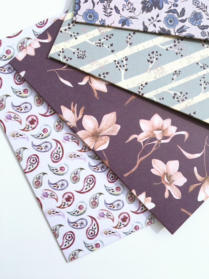 Scrap Booking Pen Palling Floral Summer Vintage Style C6 Sized Envelopes Wedding Invitation Snail Mail