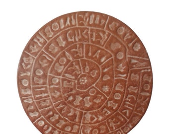 古代ギリシャの黄金ブロンズ製ファイストス円盤、ミノア文明のクレタ島