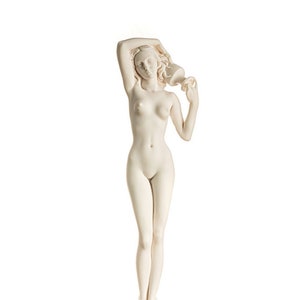 Ancient greek goddess aphrodite alabaster statue with a pitcher  15.35&#39;&#39;
