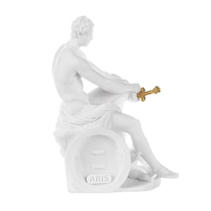 Ares Mars God of War Zeus Son Olympian God Alabaster Statue Figure 6.5 Inches