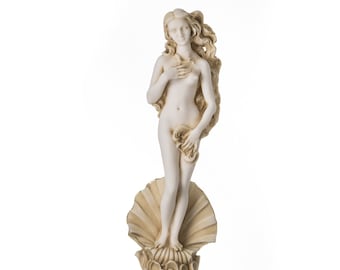 Rising Venus Aphrodite Zeus Daughter Greek Goddess Gold Tone Statue Sculpture 9.8" 25cm