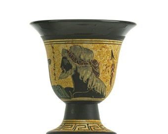 Coppa di Giustizia Pitagora Tazza Fiera Pitagora Antico Dio Greco Efesto Ceramica dipinta a mano utilizzabile