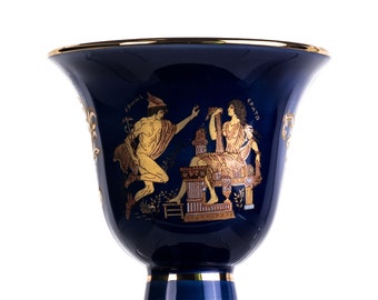 Pythagoras Becher der Gerechtigkeit Hermes Erato Pythagorean Fair Becher Antike Griechenland Blau Kobalt Verwendbar