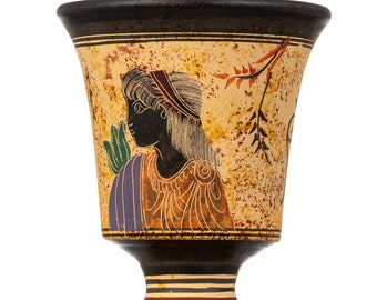 Pythagoras Cup of Justice Pythagorean Fair Mug Ancient Greek Goddess Hera Hand Painted Ceramic