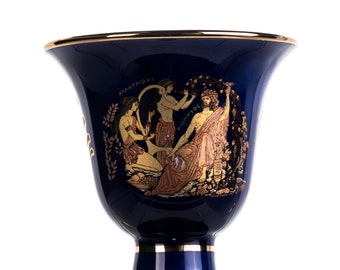 Pythagoras Cup of Justice Dionysus Acropolis Pythagorean Fair Mug Ancient Greece Blue Cobalt Usable