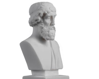 Plato Greek Father Of Philosophy Statue Alabaster Handmade Head Bust Sculpture