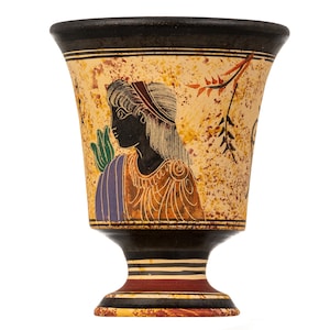 Pythagoras Cup of Justice Pythagorean Fair Mug Ancient Greek Goddess Hera Hand Painted Ceramic