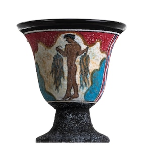 Pythagoras Cup of Justice Pythagorean Fair Mug Ancient Greek Minoan Fresco Mural of Fisherman