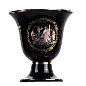Pythagoras Cup of Justice Dionysus Zeus Pythagorean Fair Mug Ancient Greece Black Cobalt Usable