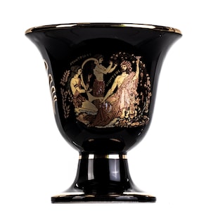 Pythagoras Cup of Justice Dionysus Acropolis Pythagorean Fair Mug Ancient Greece Black Cobalt Usable
