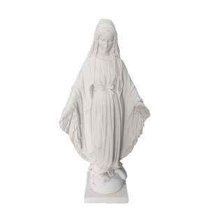 Virgin Mary Mother of Jesus Madonna Statue Alabaster 18.5 Inches