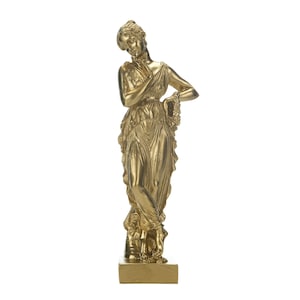 Persephone Goddess Of The Underworld Springtime Flowers&Vegetation Statue Bronze Tone 9.8"