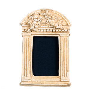 Guardian angels photo frame religion decoration gift plaster handmade gold 7.8 inches