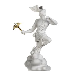 Hermes mercury god zeus son roman statue alabaster 13 inches
