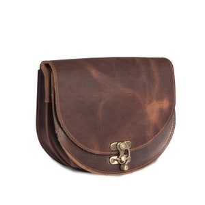Bolso bandolera de cuero diseño hecho a mano beige marrón beige negro burdeos cuerpo cruzado bolso de mano vintage bolso de montar
