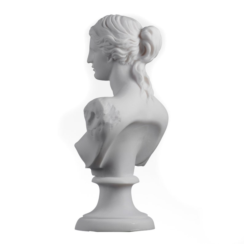Aphrodite venus goddess bust sculpture in ancient greek roman mythology greek hand made marble cast statue 9" image 5