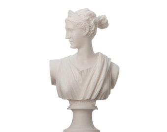 Busto de Diana, estatua griega de la diosa de la luna, alabastro, 5,5 pulgadas
