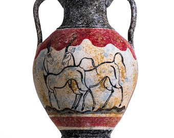 ミノア文明のタコの海洋風陶器の水差し 古代ギリシャ博物館レプリカ