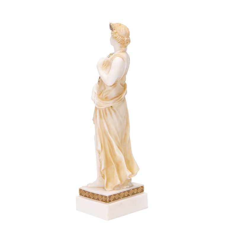 Demeter Goddess of the Harvest and Agriculture Alabaster Statue Gold ...