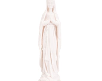 Virgin Mary Praying Mother of Jesus Madonna  Statue Alabaster 8.6 Inches