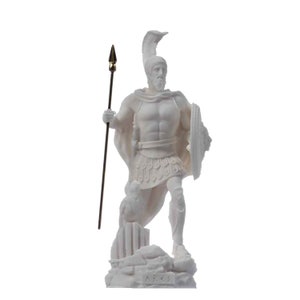 Ares mars god of war zeus son roman statue alabaster 6.3&quot;