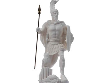 Ares mars bóg wojny zeus syn rzymska statua alabaster 6,3"