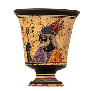 Pythagoras Cup of Justice Pythagorean Fair Mug Ancient Greek God Hermes Hand Painted Ceramic