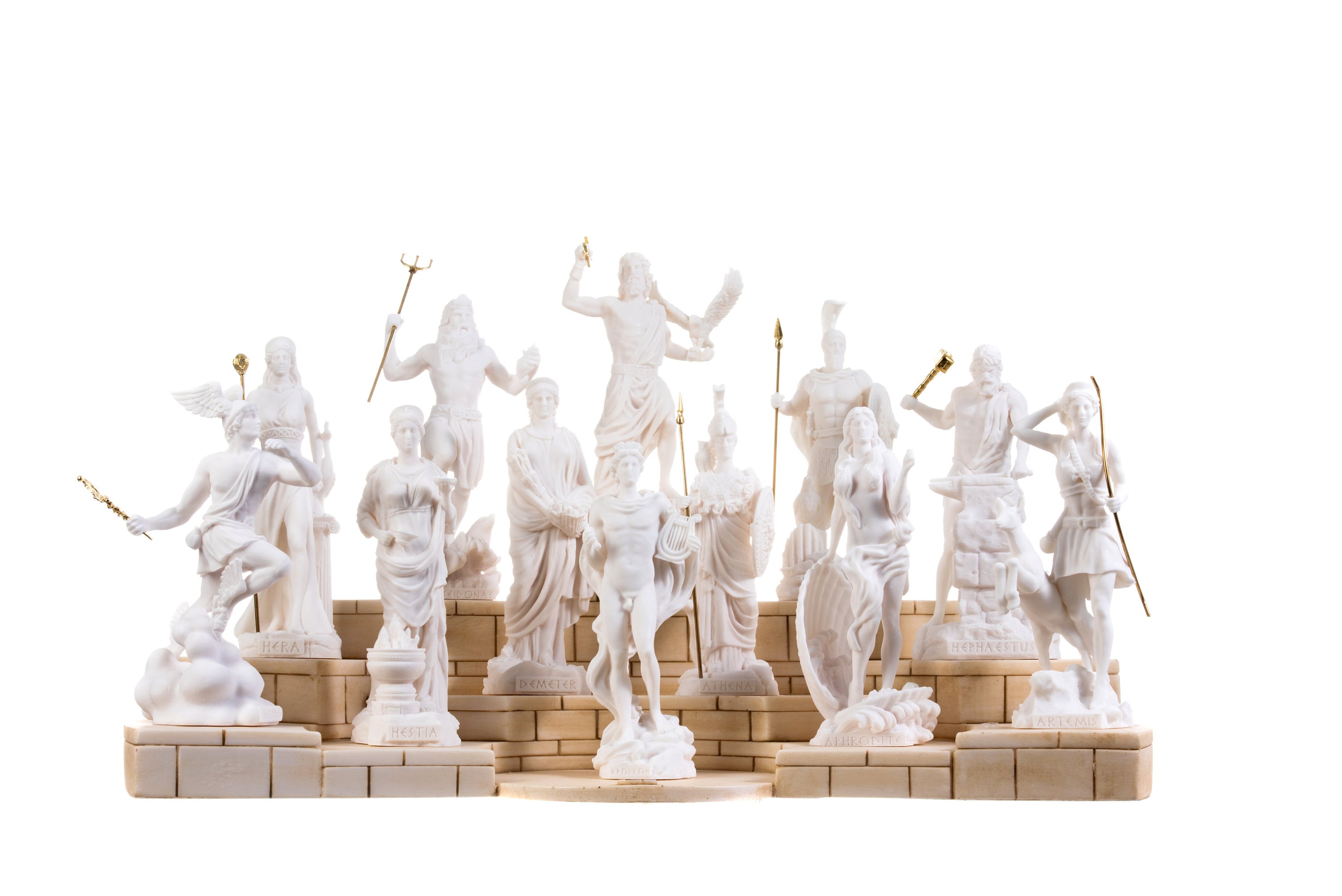 Set 12 Olympian Gods of Mount Olympus Pantheon Alabaster - Etsy