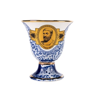 Pythagoras Cup of Justice Pythagorean Theorem Fair Mug Ancient Greece Blue Cobalt Usable