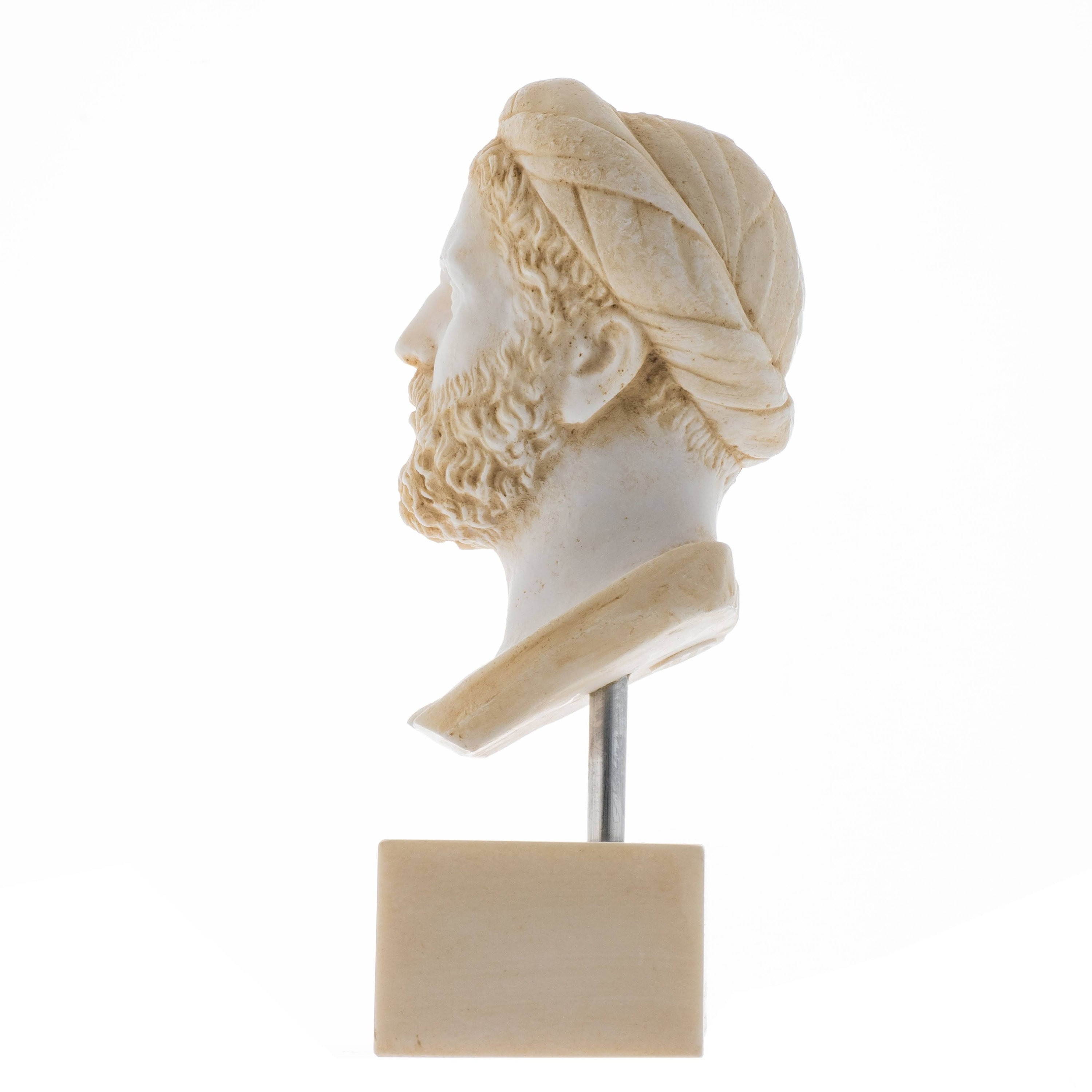 Pyhtagoras Statue Greek Philosopher Pythagoras Bust Alabaster Statue Gold Tone - Etsy