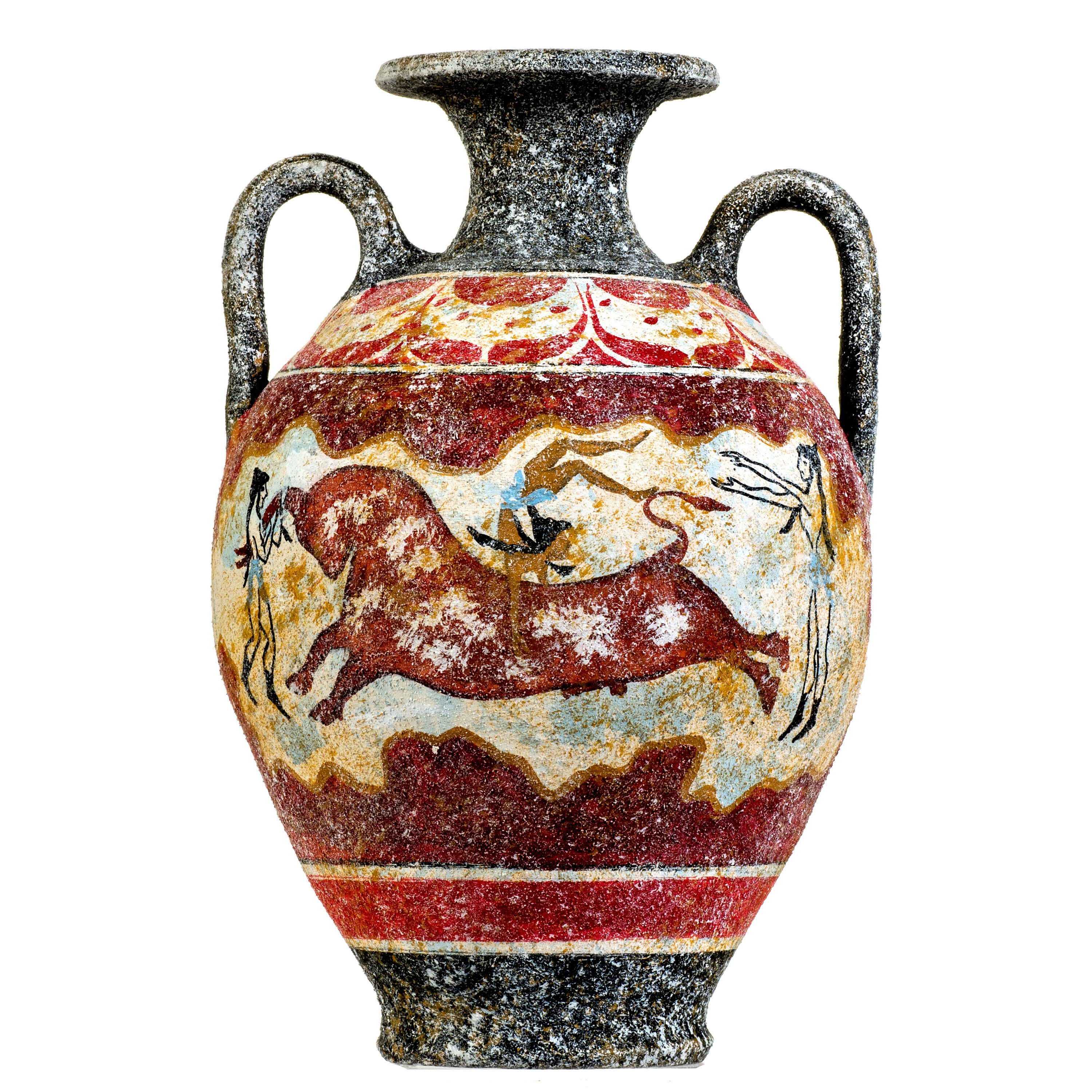 Altgriechische minoische Amphore Capra Aegagrus handgemachte Keramik... 