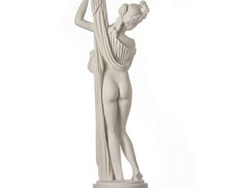 Goddess aphrodite kallipygos venus alabaster statue greek sculpture roman 9.84\"