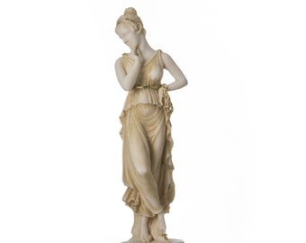 Persephone goddess of the underworld handpainted springtime flowers&vegetation statue 7"