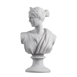 Artemis diana bust greek statue nature moon goddess 8.66&quot;