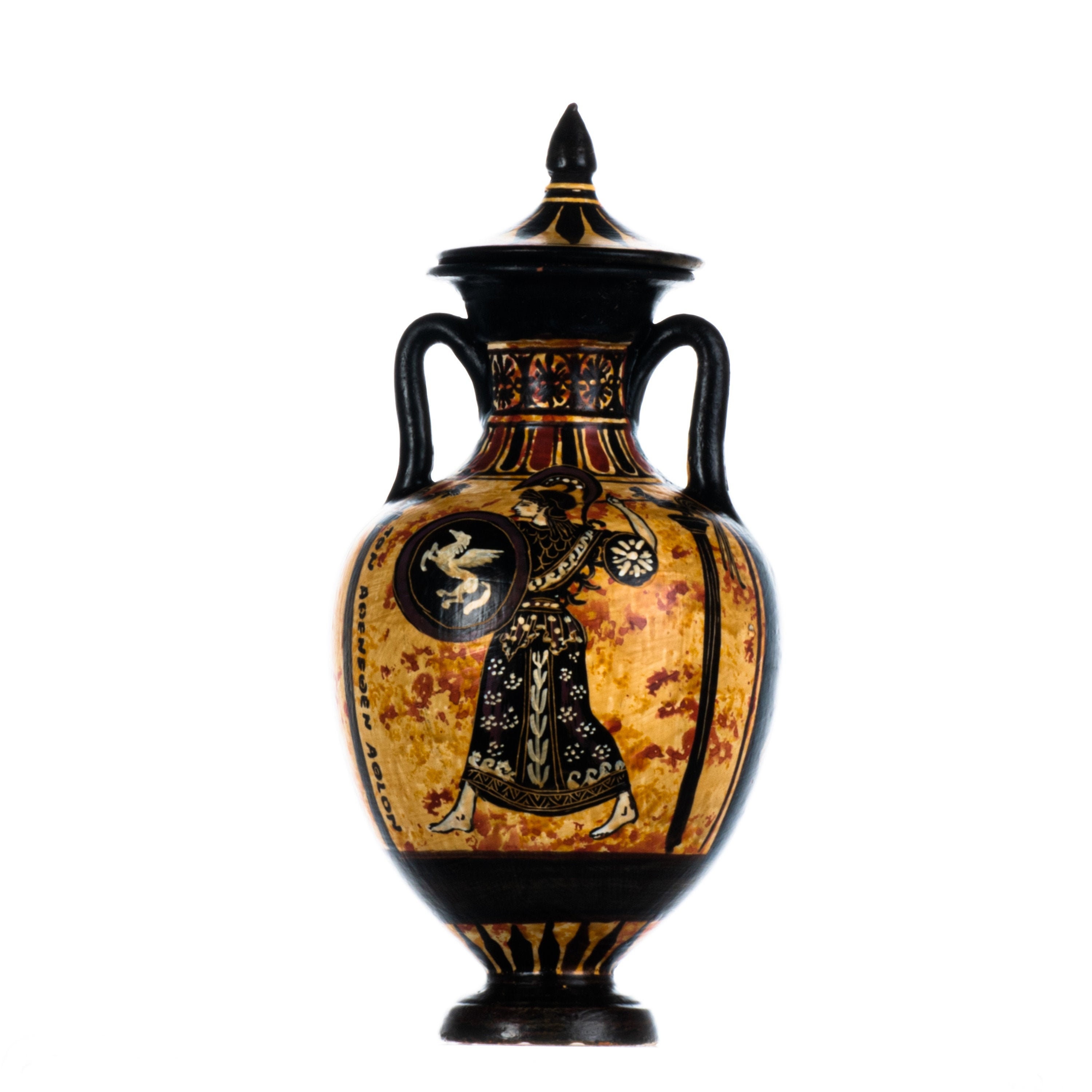 Greek Pottery Vase, Hand Painted Ceramic Pottery Amphora, Ancient Greek