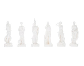 Set All The 6 Olympian Goddesses of Mount Olympus Alabaster 4.3 Inches
